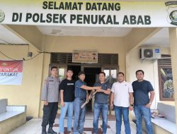 Polsek Penukal Abab, Terima Senpi Rakitan Laras Panjang (Kecepek) dari Warga Penukal dan Abab
