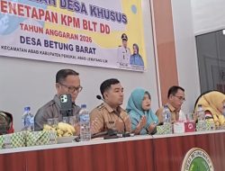 BPD Bersama Pemdes Betung Barat Gelar Musdesus Penetapan KPM BLT DD 2026.