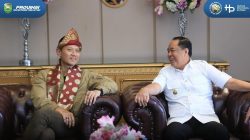 Wagub Cik Ujang Sambut Menko AHY saat Kunjungan di Palembang