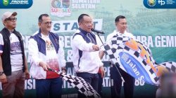 Lautan Massa Merahkan Palembang, Cik Ujang Lepas Jalan Santai HUT ke-80 Sumsel