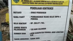 Proyek Kelas SMPN 4 Penukal Senilai Rp298 Juta Disorot: Papan Nama Minim Informasi, Pekerja Tanpa APD