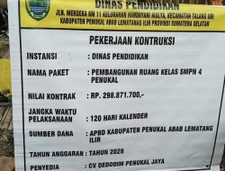 Proyek Kelas SMPN 4 Penukal Senilai Rp298 Juta Disorot: Papan Nama Minim Informasi, Pekerja Tanpa APD