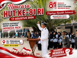Semangat Kemerdekaan Menggema di Desa Pengabuan, Upacara HUT ke-81 RI Berlangsung Khidmat dan Meriah