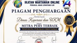 Dukung Penuh Ekonomi Kerakyatan, Dinas Koperasi dan UKM PALI Sabet Penghargaan Mitra Pers Terbaik dari IWO