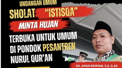 Pimpinan Ponpes Nurul Qur’an Ajak Warga Abab Laksanakan Sholat Istisqa dan Doa Bersama di Tengah Musim Kemarau